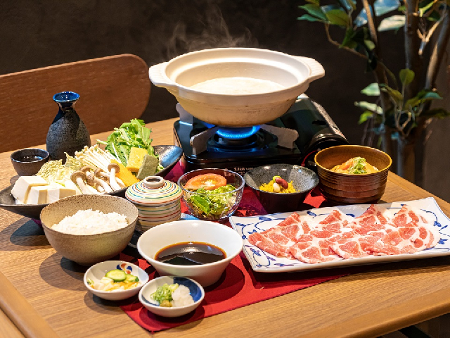 ◇夕食◇大豆丸ごと豆乳で味わうしゃぶしゃぶ膳