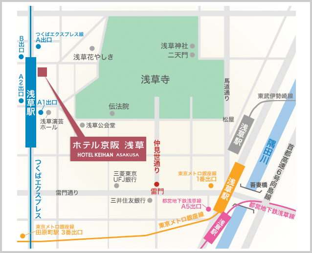 ホテル京阪浅草周辺MAP