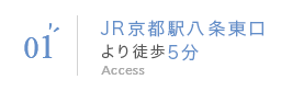 01 JR京都駅八条東口より徒歩約5分