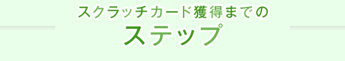 スクラッチカード獲得までのステップ