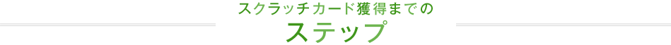 スクラッチカード獲得までのステップ