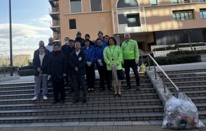 ユニバーサルシティ駅前の放置自転車対策・ゴミ清掃に参加いたしました